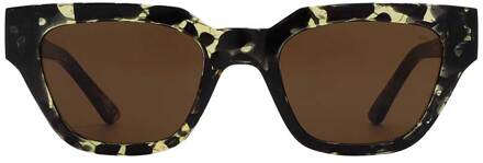 Tortoise zonnebril met recht montuur Kaws  zwart - One Size,
