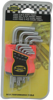 Torx 9-delige sleutelset / schroevendraaier set met houder