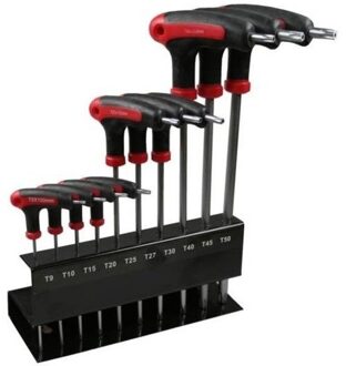 Torx schroevendraaiers set / schroevendraaierset in wandhouder - 10-delig