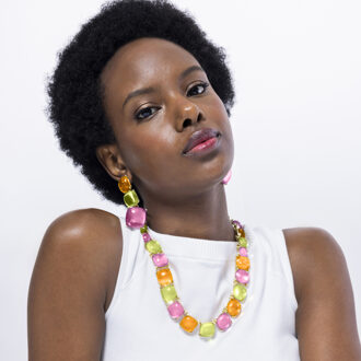 Tosab collier in 18k geelgouden afwerking Veelkleurig