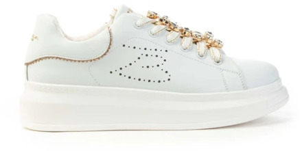 Tosca Blu Glamour Sneaker Lente Zomer Collectie Tosca Blu , White , Dames - 36 Eu,37 EU