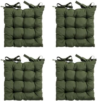 Toscane Kussen - Panama Green - 46x46 - Groen - 4 Stuks