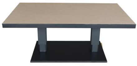 Toscane lift table 150x90 - Verstelbare tafel - Grijs - Aluminium Zwart