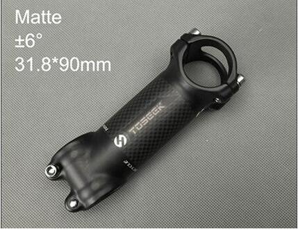 Toseek Aluminium Fiets Carbon Weg Mountainbike Mtb Stuurpen 6 / 17 Graden 31.8*60 /70 /80 /90 /100 /110 /120Mm 6 degrees 90mm