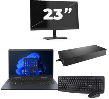 Toshiba Portege X30W-J-10C - Intel Core i5-11e Generatie - 13 inch - 16GB RAM - 256GB SSD - Windows 11 Home + 1x 23 inch Monitor