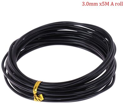 Totaal 5 M Bonsai Draden Geanodiseerd Aluminium Bonsai Training Wire 5 Maten Black 1.0 Mm,1.5 Mm,2.0 Mm 2.5Mm. 3Mm XL
