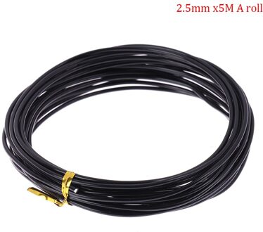 Totaal 5 M Bonsai Draden Geanodiseerd Aluminium Bonsai Training Wire 5 Maten Black 1.0 Mm,1.5 Mm,2.0 Mm 2.5Mm. 3Mm