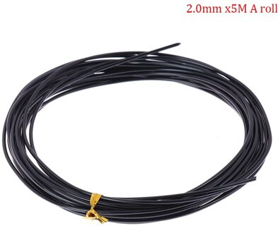 Totaal 5 M Bonsai Draden Geanodiseerd Aluminium Bonsai Training Wire 5 Maten Black 1.0 Mm,1.5 Mm,2.0 Mm 2.5Mm. 3Mm