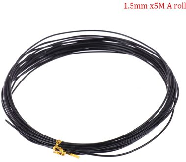 Totaal 5 M Bonsai Draden Geanodiseerd Aluminium Bonsai Training Wire 5 Maten Black 1.0 Mm,1.5 Mm,2.0 Mm 2.5Mm. 3Mm