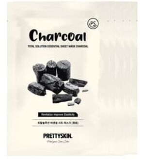 Total Solution Essential Sheet Mask Bundle Set - 21 Types Charcoal