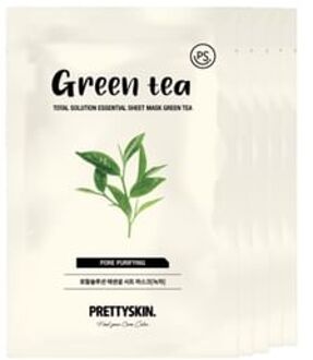 Total Solution Essential Sheet Mask Bundle Set - 21 Types Green Tea