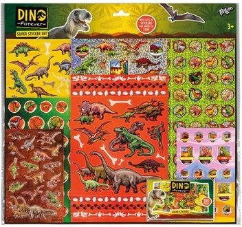 Totum Dino super stickerset 075078 Multikleur