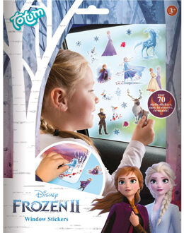 Totum Disney Frozen auto raamstickers - 70 stuks - voor kinderen Blauw