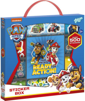 Totum Paw Patrol sticker box - cadeaupakket - 1000 stickers - incl tekenboekje