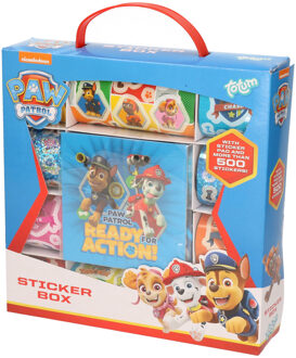 Totum Paw Patrol sticker box - cadeaupakket - 1000 stickers - incl tekenboekje