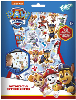 Totum Raam/autoraam kinder stickers - 4 velletjes - Paw Patrol thema - Stickerboeken