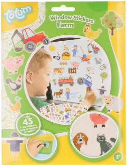 Totum Raamstickers - auto raam - 45x - boerderij - herbruikbaar Multi