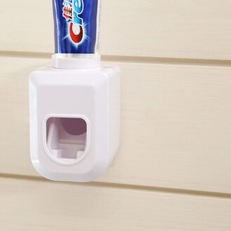 Touch Automatische Auto Squeezer Tandpasta Dispenser Hands Free Squeeze Out Automatische Tandpasta Knijpen Badkamer Schoonmaken wit