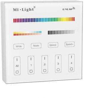 Touch panel 4-zone RGBWW afstandsbediening wandpaneel op batterij
