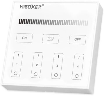 Touch panel wandbediening draadloos wit op batterij milight los