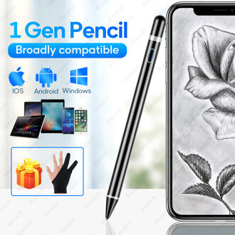 Touch Pen Stylus Voor Smartphone Tekening Stylus Voor Xiaomi Redmi Samsung Telefoon Iphone 11 Pro Huawei P30 Voor Apple Ipad potlood wit