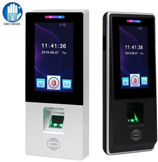Touch RFID Access Control Keypad Fingerprint Biometric Password Time Attendance Machine Card Reader USB for Office Use