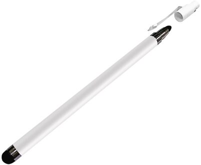 Touch Screen Pen Dubbele Tips Gevoelige Capacitieve Touchscreen Stylus Pen Voor Ipad Telefoon Tablet Accessoire Aluminium Plastic wit