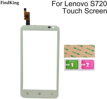 Touch Screen Voor Glas Voor Lenovo S720 S 720 Touch Screen Touch Panel Digitizer Glas Tools Gratis Lijm + Doekjes wit nee Tools