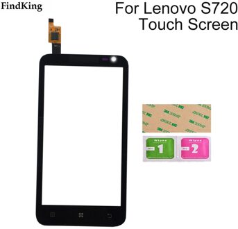 Touch Screen Voor Glas Voor Lenovo S720 S 720 Touch Screen Touch Panel Digitizer Glas Tools Gratis Lijm + Doekjes zwart nee Tools