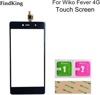 Touch Screen Voor Wiko Koorts 4G Touch Screen Voor Glas Digitizer Panel Touchscreen Lens Sensor Gereedschap Lijm zwart nee Tools