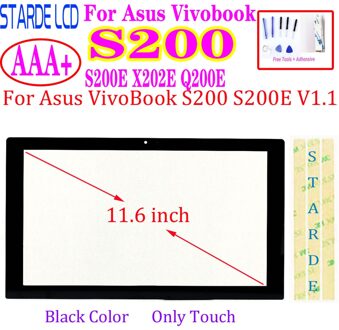 Touch voor Asus VivoBook S200 S200E X202E Q200E Touch Screen Digitizer Glas Sensor Panel Vervanging Zwart