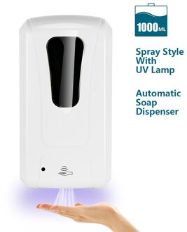 Touchless Handdesinfecterend Zeep Desinfectie Machine Automatische Zeepdispenser Sensor Mist Spray Hand Desinfectie Voor Badkamer Spray type met Lamp