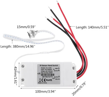 Touchless IR Motion Sensor Switch On/Off Kitchen Cabinet Light Switch 110V 220V