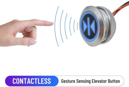 Touchless Sensor Lift Ronde Drukknop IP68 Waterdichte Controle Knoppen Rvs Deurbel Schakelaar Sensor Deur Knop