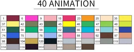 Touchnew Zachte Borstel Pen Marker Set Schets Dubbele Borstel Markers Alcohol Gebaseerd Vilt-Tip Markers Pen Manga Tekening Art levert 40 Animation