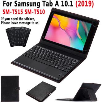 Touchpad Keyboard Case Voor Samsung Galaxy Tab Een 10.1 SM-T515 SM-T510 T515 T510 Smart Leather Cover Detach Toetsenbord + pen