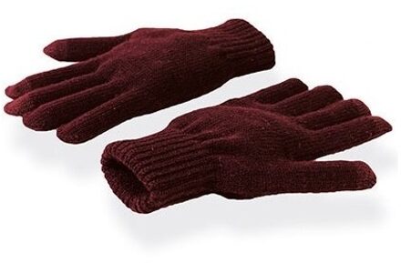 Touchscreen handschoenen bordeaux rood voor volwassenen L/XL