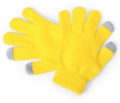 Touchscreen handschoenen kind geel