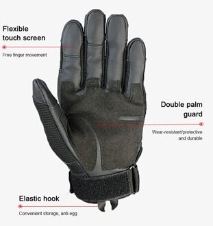 Touchscreen Pu Leer Motorfiets Volledige Vinger Handschoenen Gear Racing Biker Riding Motorbike Motocross Waterdichte Xl