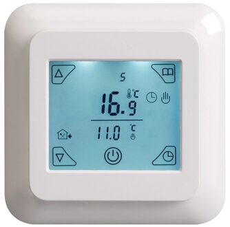 Touchscreen Thermostaat Elektrische Thermostaat Kamerthermostaat Vloerverwarming Programmeerbare Thermostaat 16A V8.716