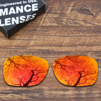 ToughAsNails Gepolariseerde Vervanging Lenzen voor Oakley Katalysator Zonnebril Fire Red Mirrored Kleur (Lens Alleen)