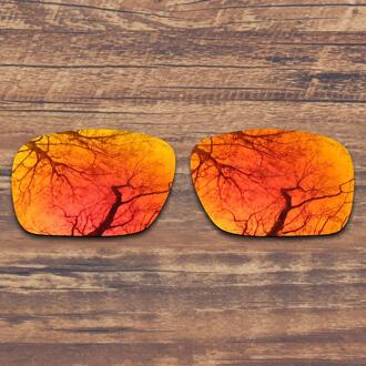 Toughasnails Gepolariseerde Vervanging Lenzen Voor Oakley Urgentie OO9158 Zonnebril-Meerdere Opties Fire rood Mirrored