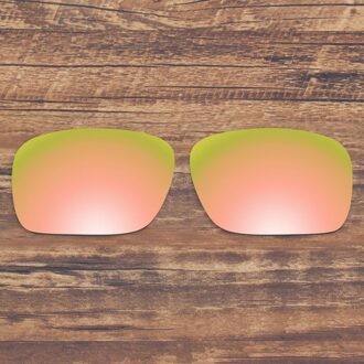 Toughasnails Gepolariseerde Vervanging Lenzen Voor Oakley Urgentie OO9158 Zonnebril-Meerdere Opties Metallic roos