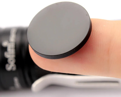Toughened glass lens black glass filter lens for UV flashlight diameter 19mm thickness 2.0
