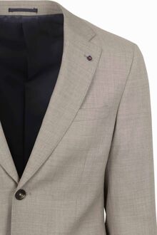 Toulon Kostuum Wol Greige Grijs - 48,52,54