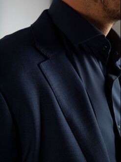 Toulon Kostuum Wol Navy Donkerblauw - 102,25,48,50,52,98