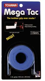 Tourna Mega Tac Overgrip 3 St. Blauw