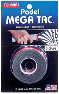 Tourna Padel Mega Tac Verpakking 3 Stuks-Zwart - nosize