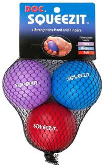 Tourna Squeez It Bal Verpakking 3 Stuks-Blauw,Paars - nosize