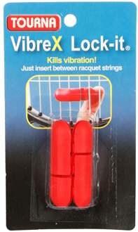 Tourna Vibrex Lock Demper Verpakking 2 Stuks-Rood - nosize